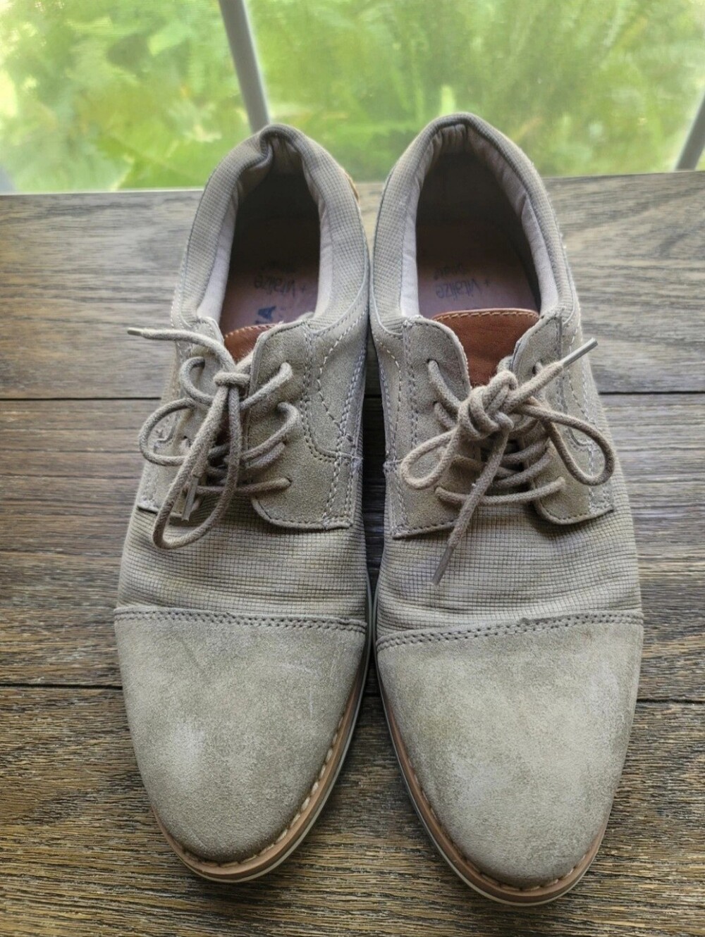 Sonoma Men's Lace-Up Oxfords in Light Gray Suede & Textile